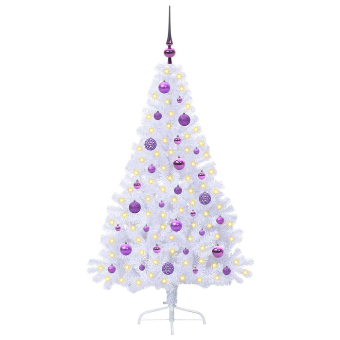 Albero di Natale artificiale Bianco 150 cm PVC e Acciaio 3426809