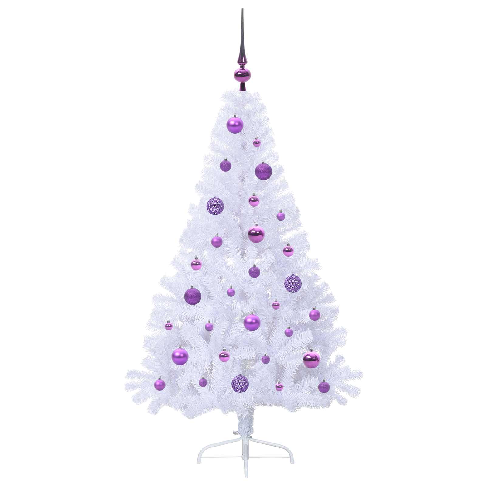 Albero di Natale artificiale Bianco 150 cm PVC e Acciaio 3426809