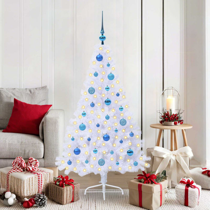 Albero di Natale artificiale Bianco 150 cm PVC e Acciaio 3426810