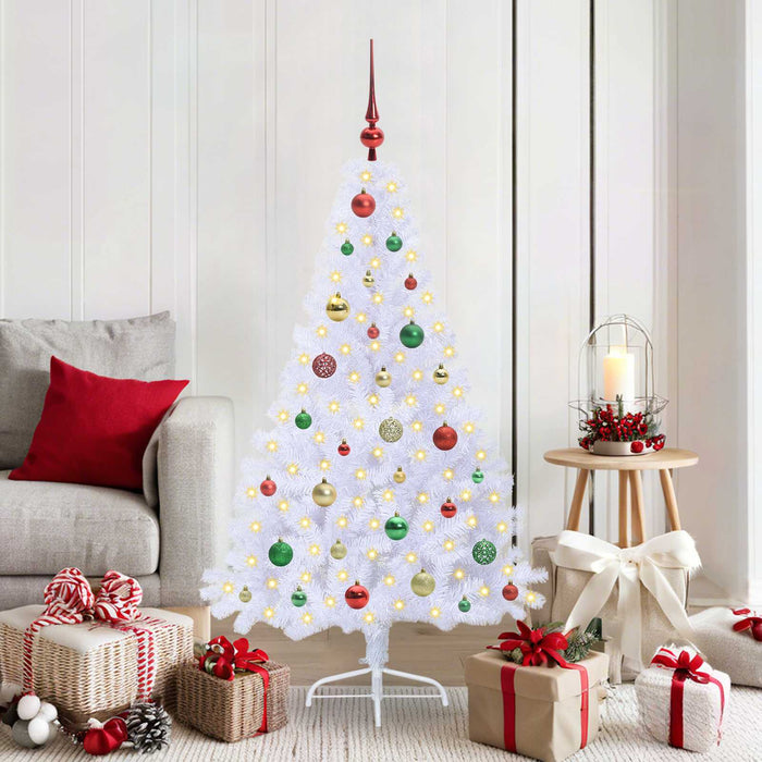 Albero di Natale artificiale Bianco 150 cm PVC e Acciaio 3426811