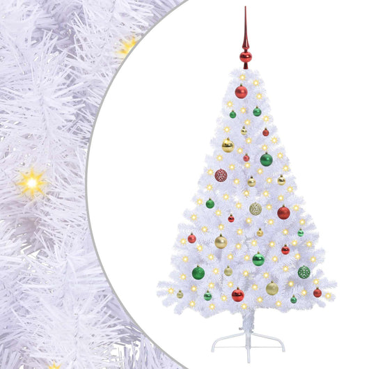 Albero di Natale artificiale Bianco 150 cm PVC e Acciaio 3426811