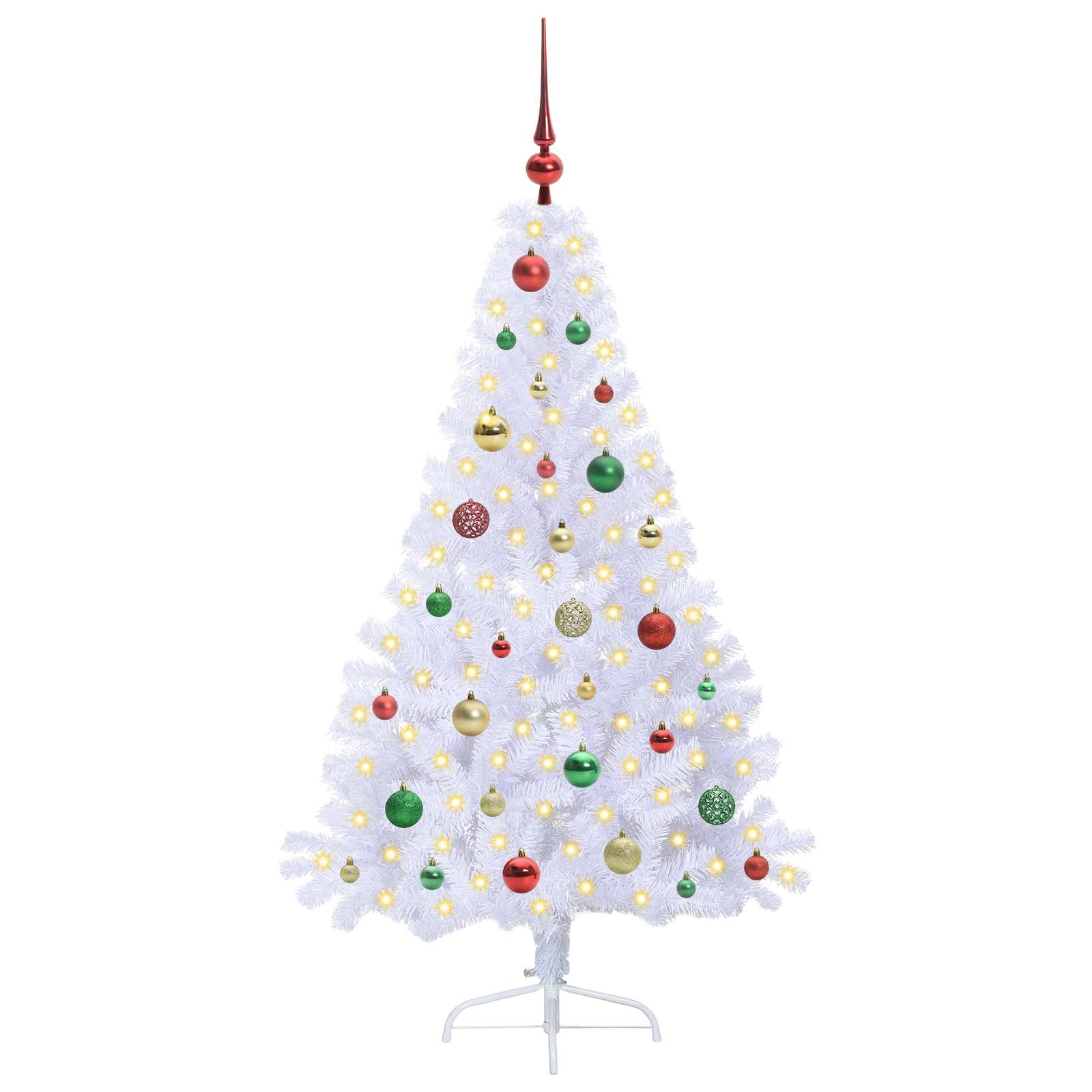 Albero di Natale artificiale Bianco 150 cm PVC e Acciaio 3426811