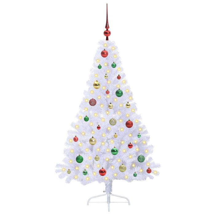 Albero di Natale artificiale Bianco 150 cm PVC e Acciaio 3426811