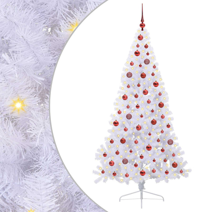Albero di Natale artificiale Bianco 180 cm PVC e Acciaio 3426812