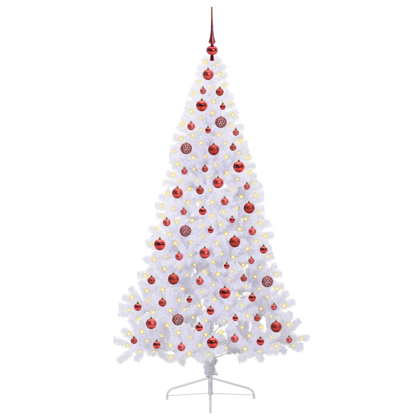 Albero di Natale artificiale Bianco 180 cm PVC e Acciaio 3426812