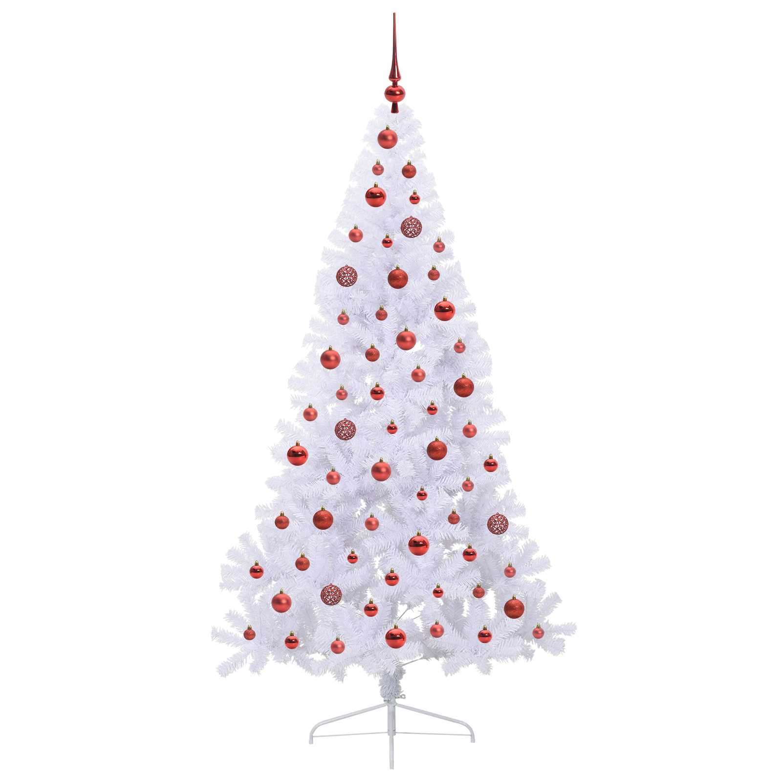 Albero di Natale artificiale Bianco 180 cm PVC e Acciaio 3426812