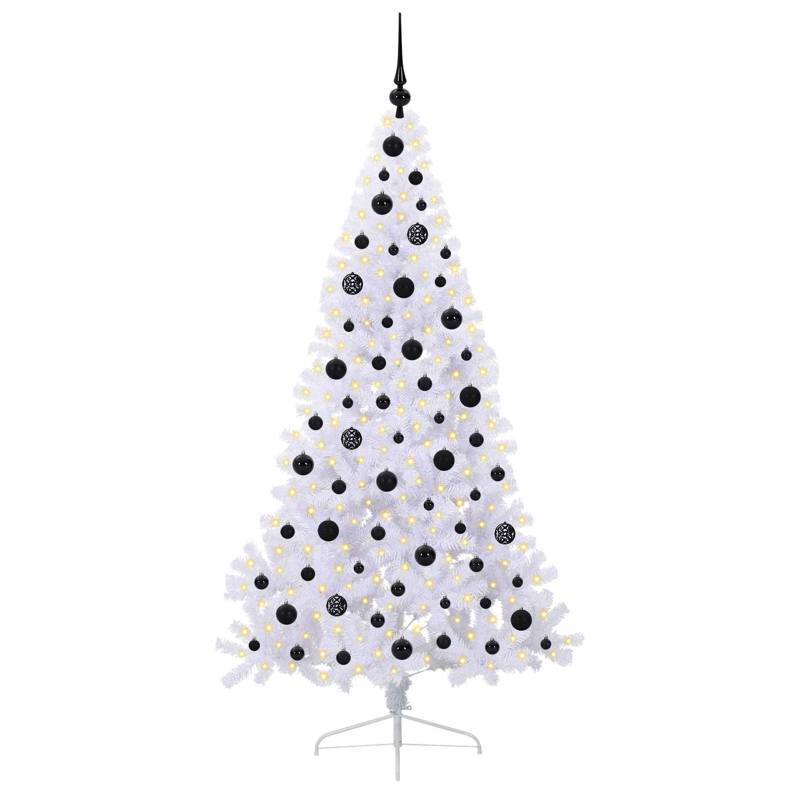 Albero di Natale artificiale Bianco 180 cm PVC e Acciaio 3426813