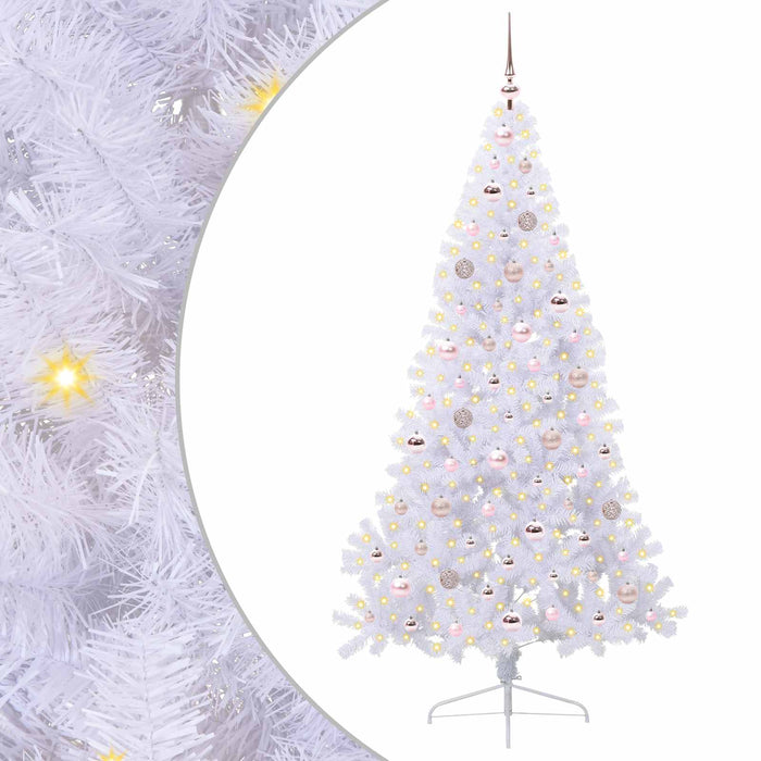 Albero di Natale artificiale Bianco 180 cm PVC e Acciaio 3426814