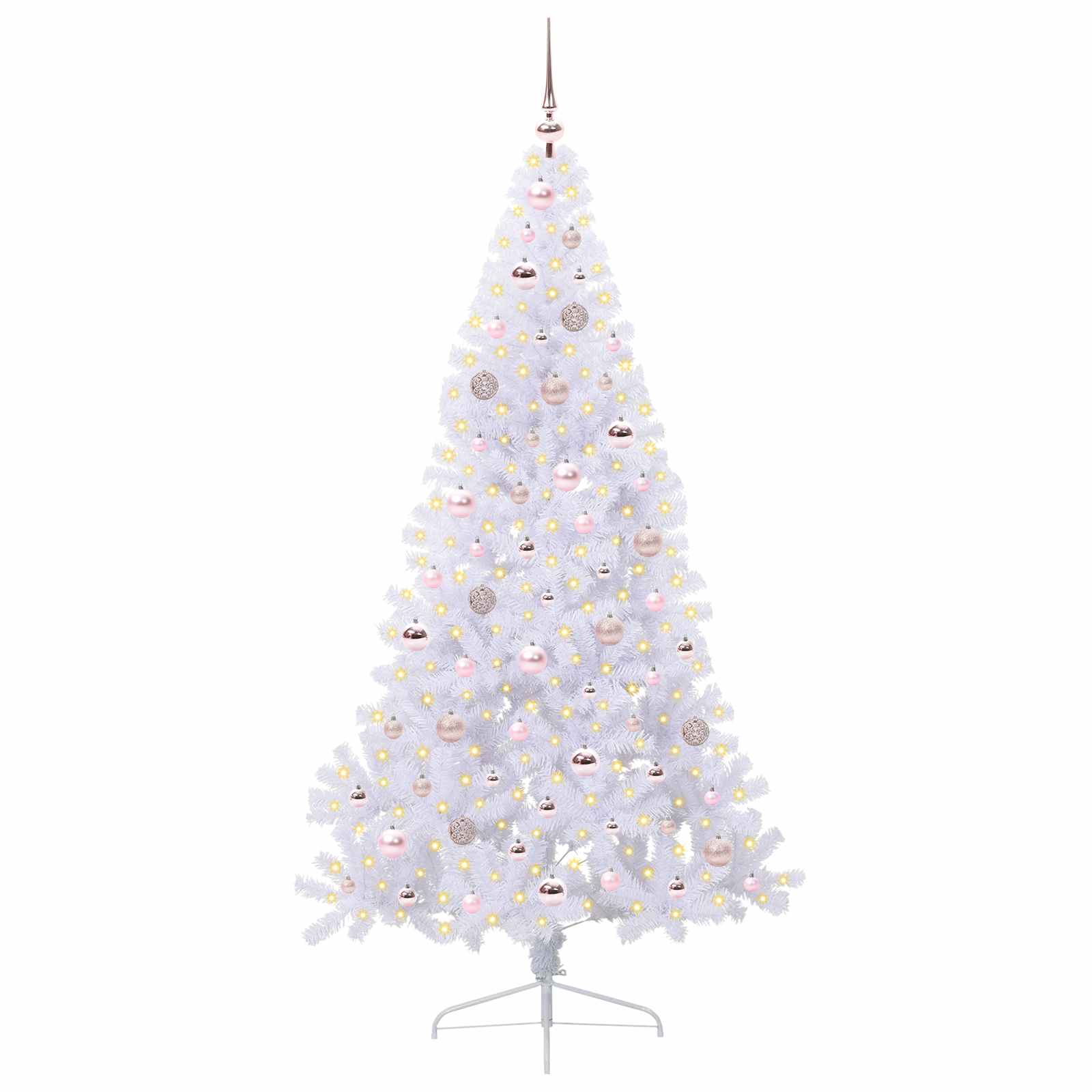 Albero di Natale artificiale Bianco 180 cm PVC e Acciaio 3426814