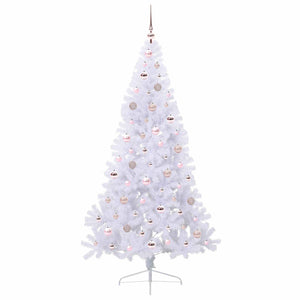 Albero di Natale artificiale Bianco 180 cm PVC e Acciaio 3426814