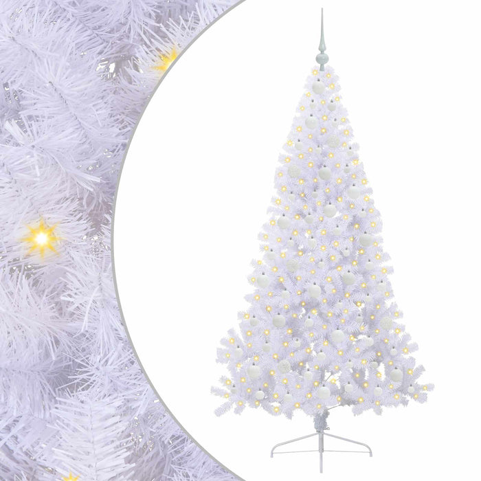 Albero di Natale artificiale Bianco 180 cm PVC e Acciaio 3426815