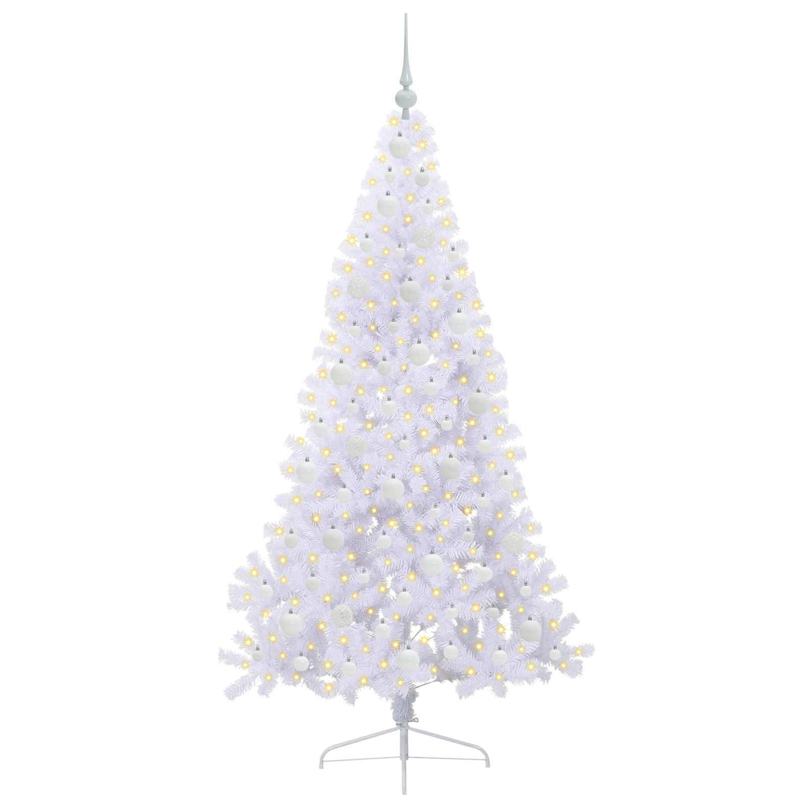 Albero di Natale artificiale Bianco 180 cm PVC e Acciaio 3426815