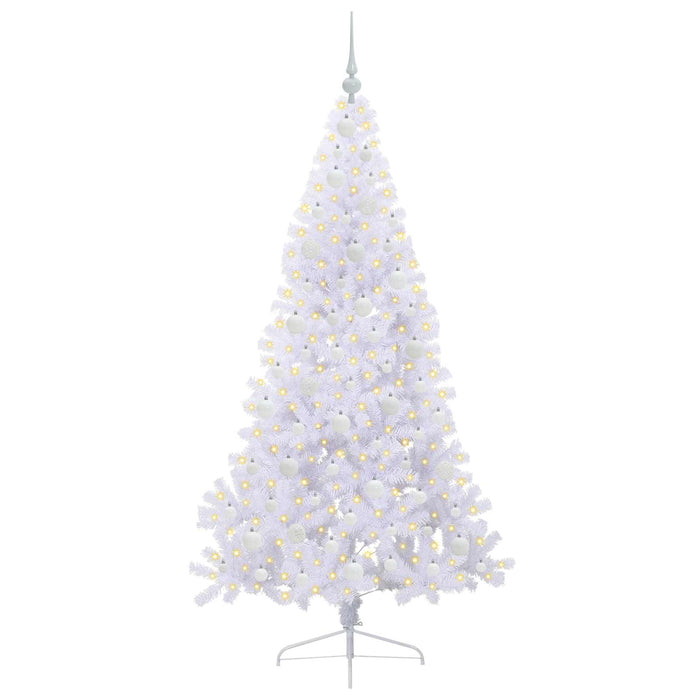 Albero di Natale artificiale Bianco 180 cm PVC e Acciaio 3426815