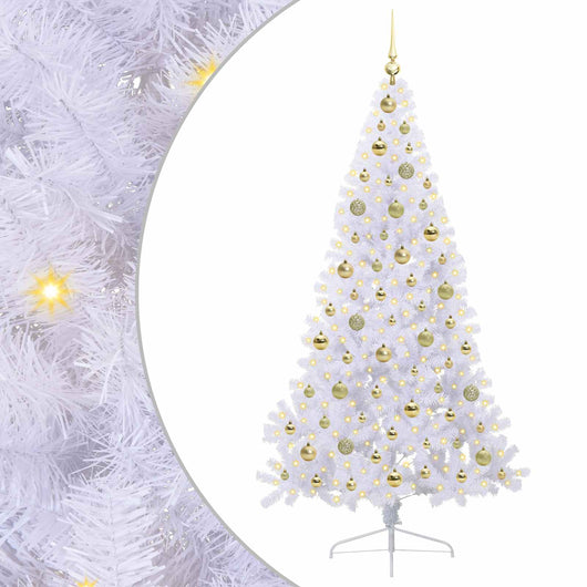 Albero di Natale artificiale Bianco 180 cm PVC e Acciaio 3426816