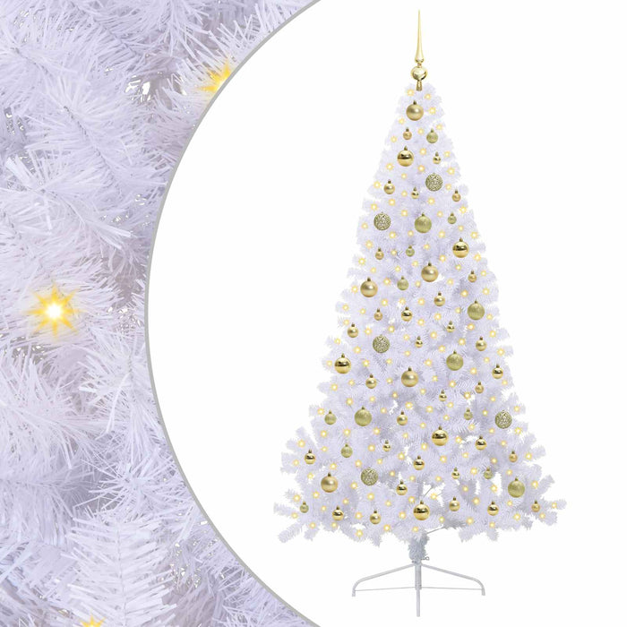 Albero di Natale artificiale Bianco 180 cm PVC e Acciaio 3426816