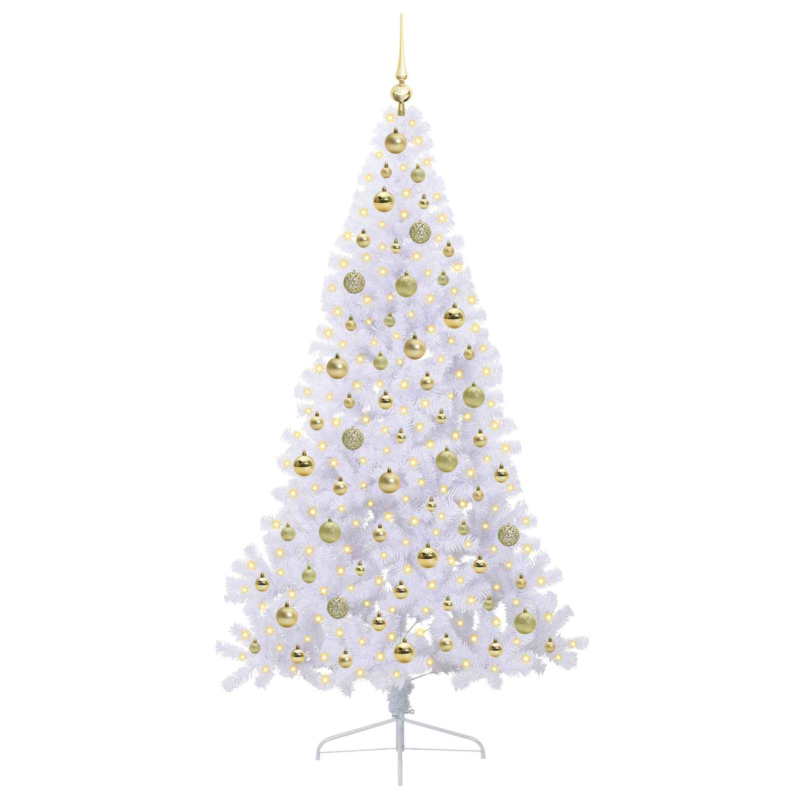 Albero di Natale artificiale Bianco 180 cm PVC e Acciaio 3426816