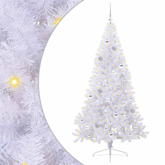 Albero di Natale artificiale Bianco 180 cm PVC e Acciaio 3426817