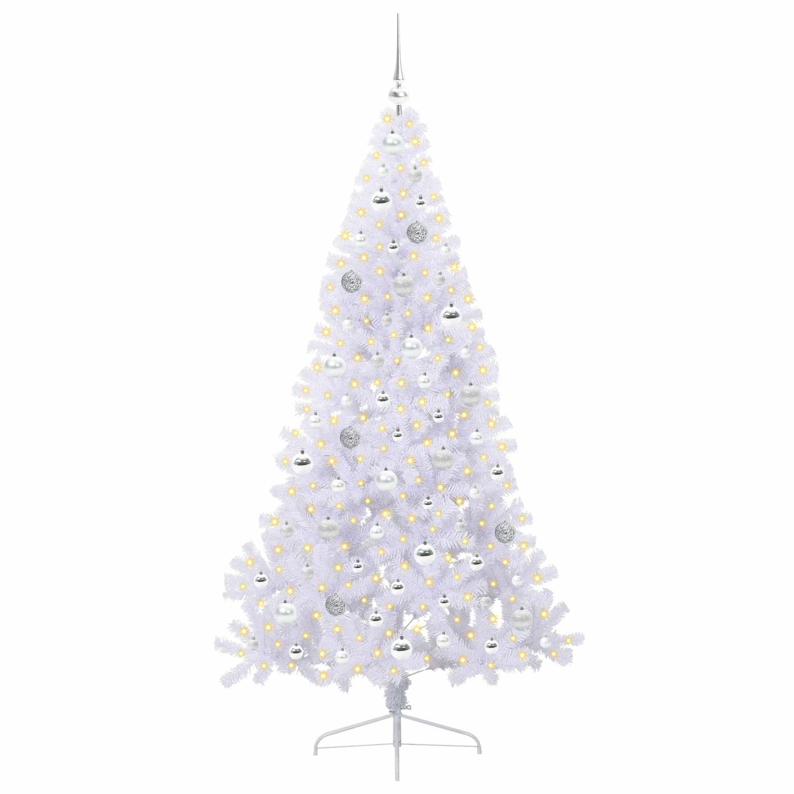 Albero di Natale artificiale Bianco 180 cm PVC e Acciaio 3426817