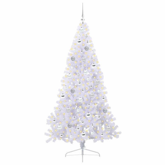 Albero di Natale artificiale Bianco 180 cm PVC e Acciaio 3426817