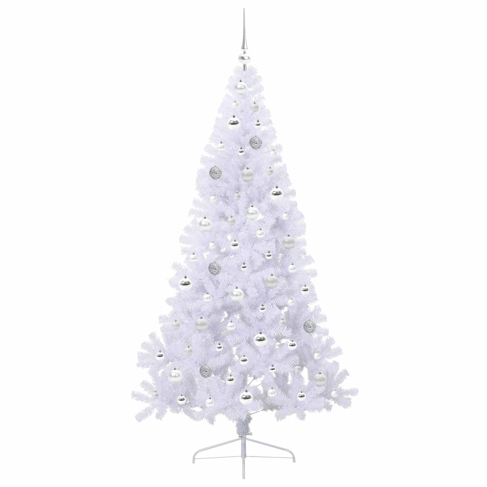 Albero di Natale artificiale Bianco 180 cm PVC e Acciaio 3426817