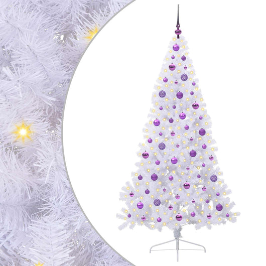 Albero di Natale artificiale Bianco 180 cm PVC e Acciaio 3426818