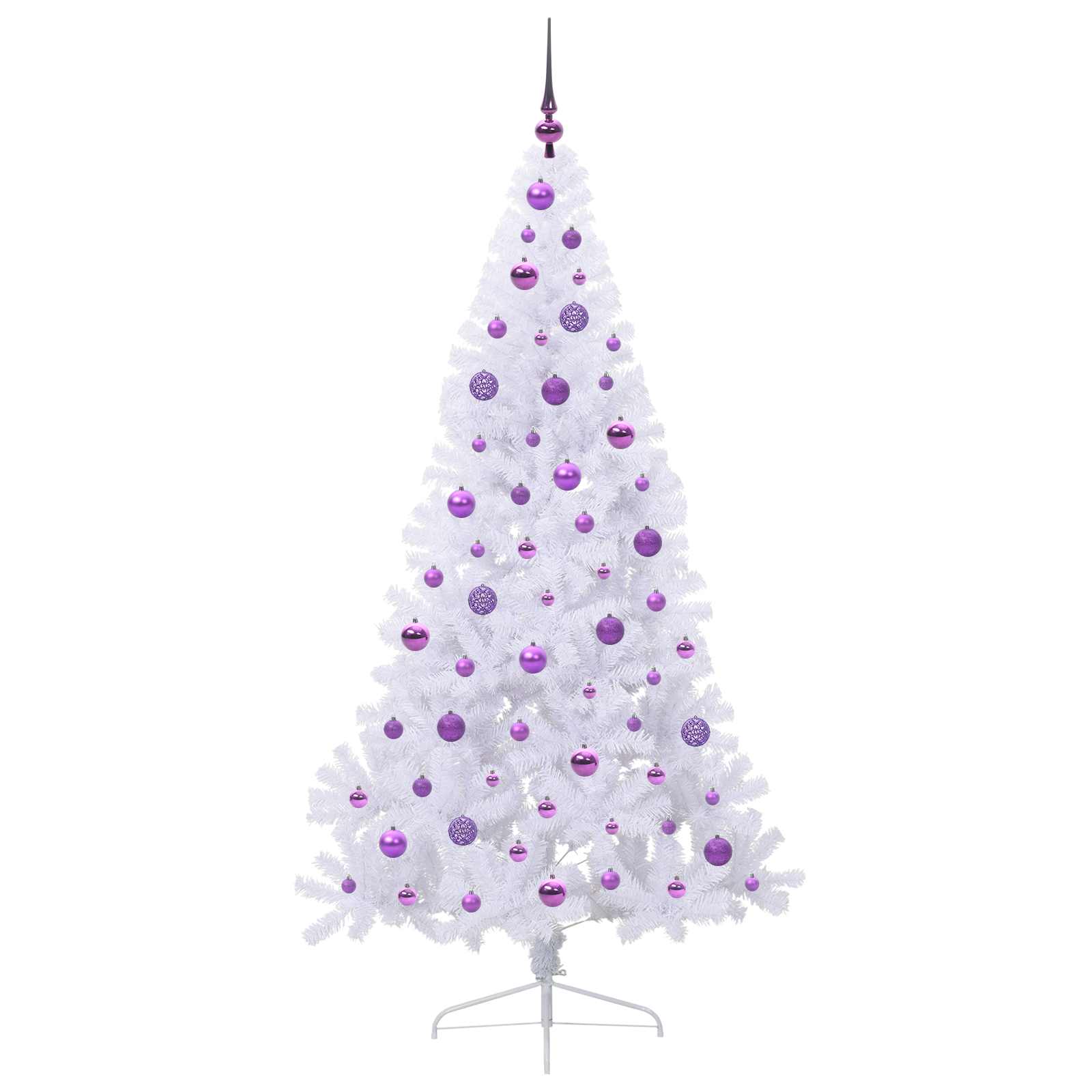Albero di Natale artificiale Bianco 180 cm PVC e Acciaio 3426818