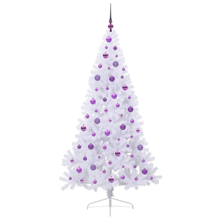 Albero di Natale artificiale Bianco 180 cm PVC e Acciaio 3426818