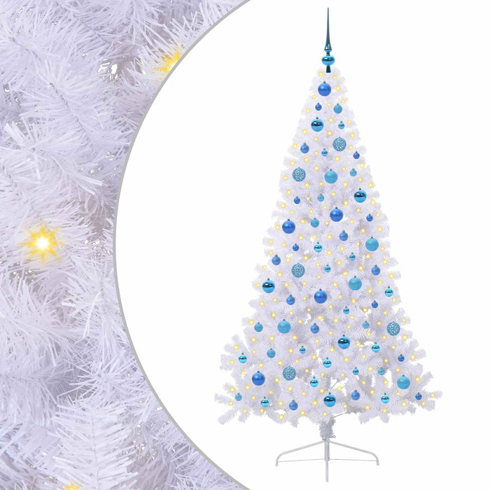 Albero di Natale artificiale Bianco 180 cm PVC e Acciaio 3426819