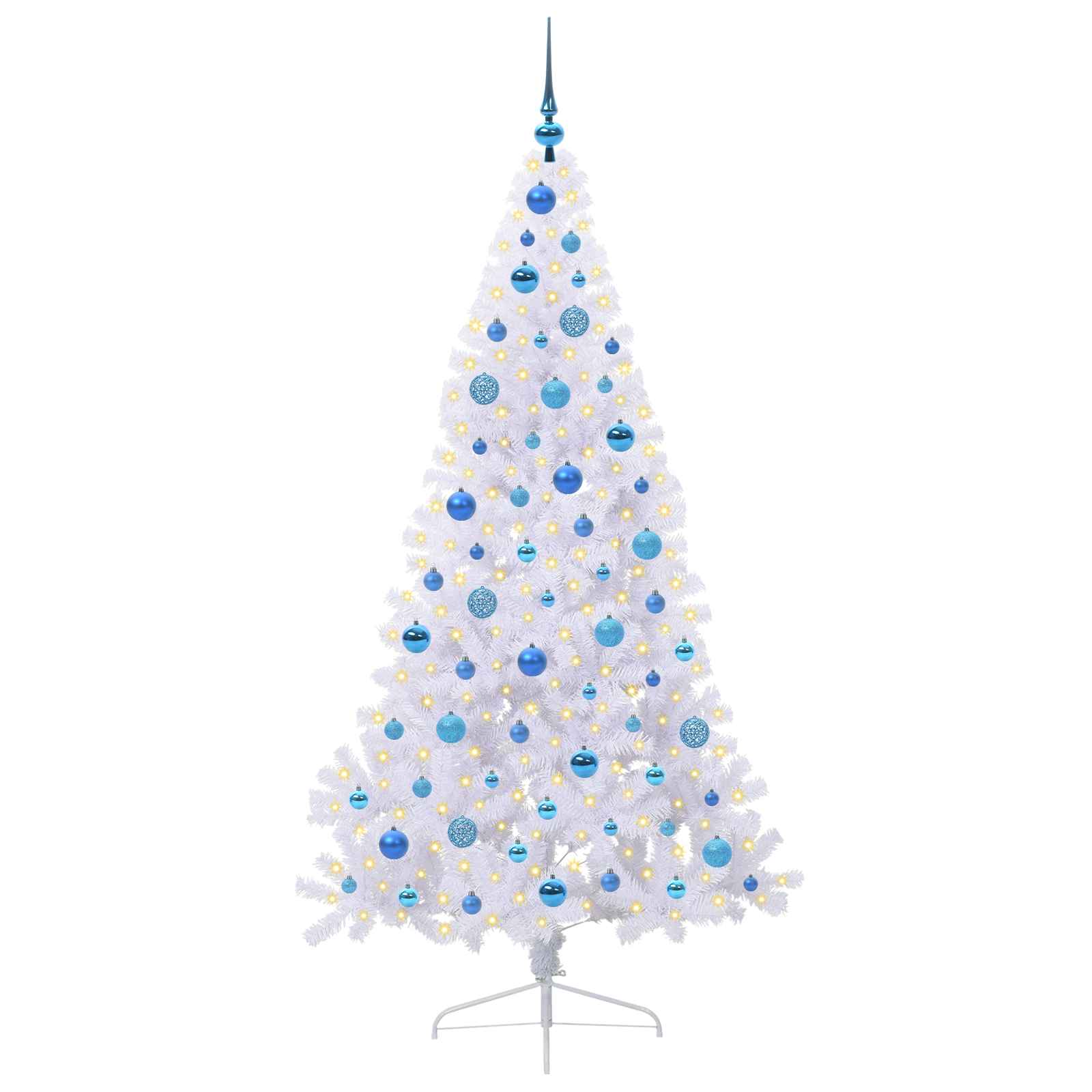 Albero di Natale artificiale Bianco 180 cm PVC e Acciaio 3426819