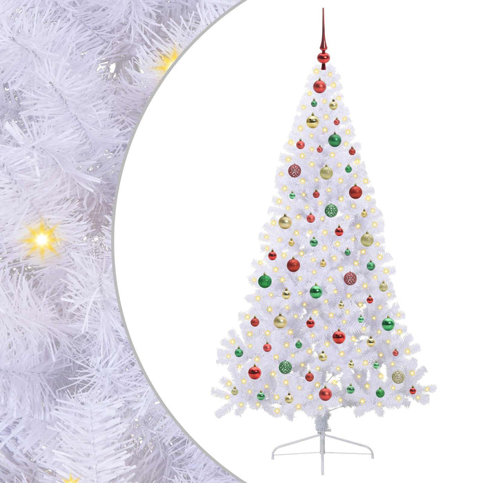 Albero di Natale artificiale Bianco 180 cm PVC e Acciaio 3426820