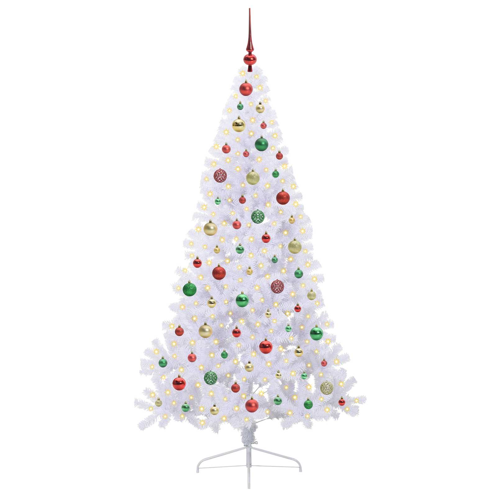 Albero di Natale artificiale Bianco 180 cm PVC e Acciaio 3426820