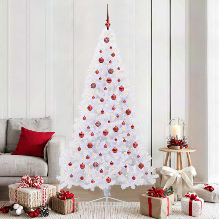 Albero di Natale artificiale Bianco 210 cm PVC e Acciaio 3426821
