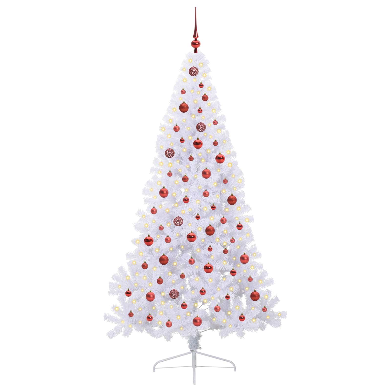 Albero di Natale artificiale Bianco 210 cm PVC e Acciaio 3426821