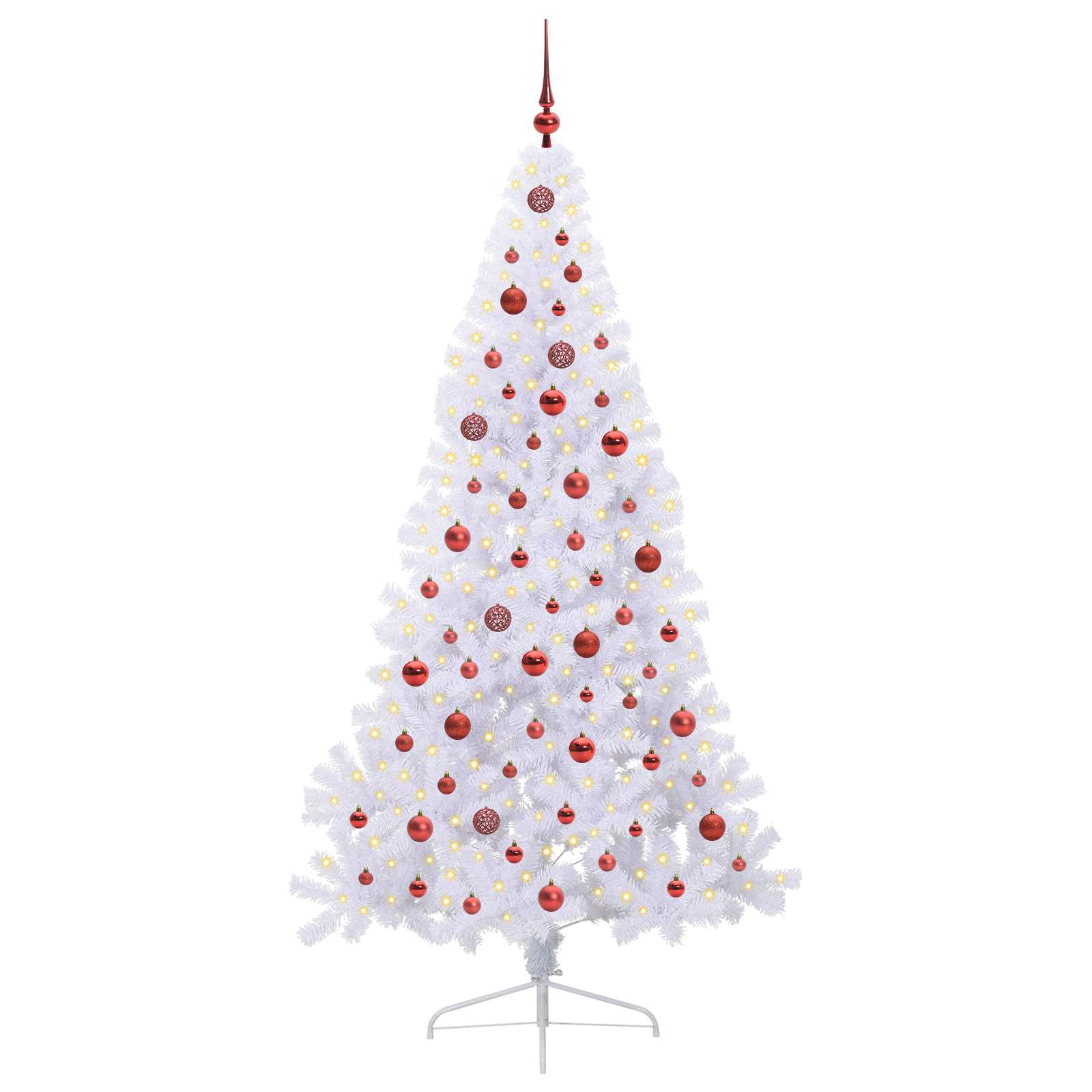 Albero di Natale artificiale Bianco 210 cm PVC e Acciaio 3426821