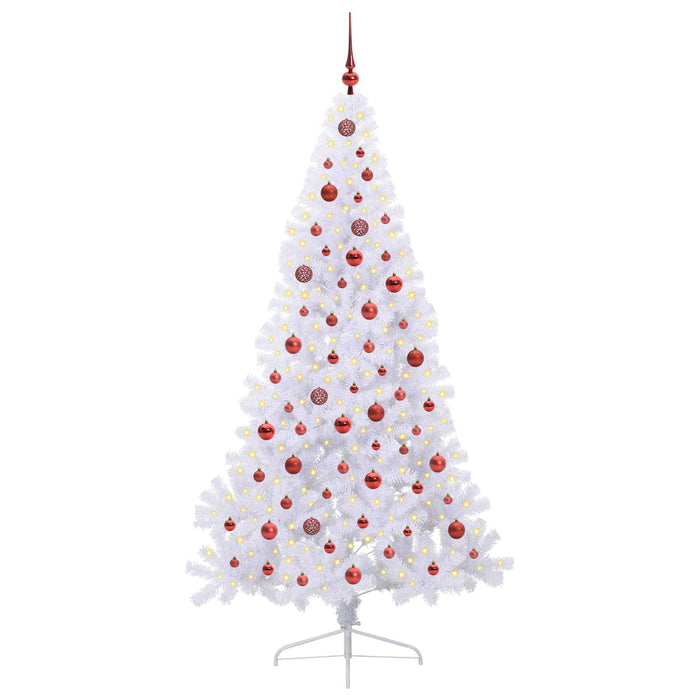 Albero di Natale artificiale Bianco 210 cm PVC e Acciaio 3426821