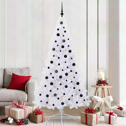 Albero di Natale artificiale Bianco 210 cm PVC e Acciaio 3426822
