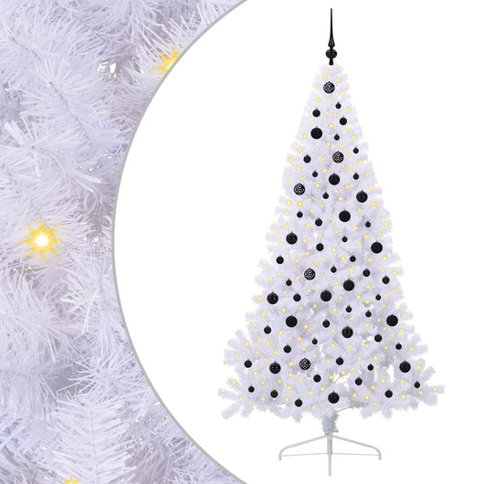 Albero di Natale artificiale Bianco 210 cm PVC e Acciaio 3426822