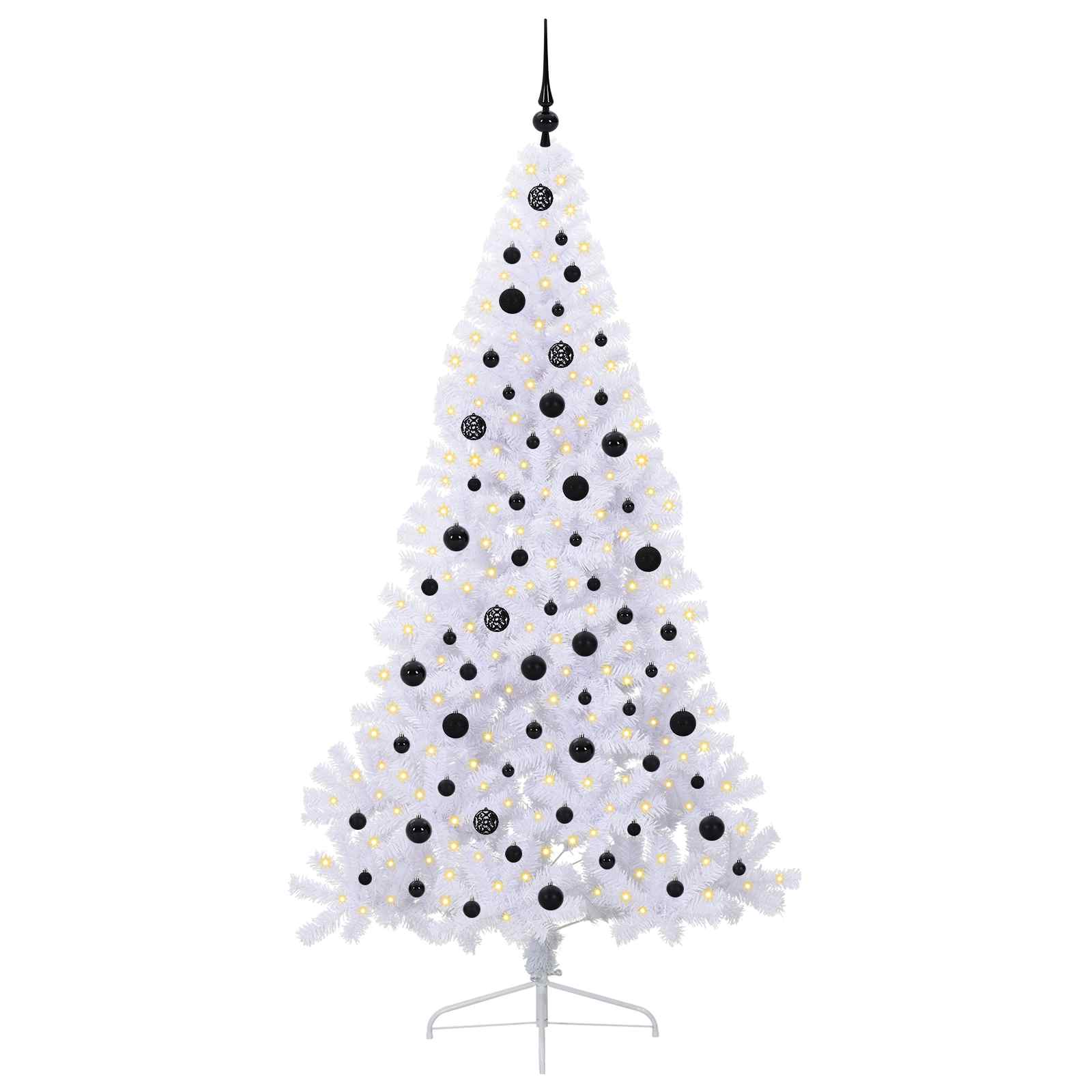 Albero di Natale artificiale Bianco 210 cm PVC e Acciaio 3426822