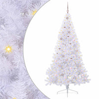 Albero di Natale artificiale Bianco 210 cm PVC e Acciaio 3426823
