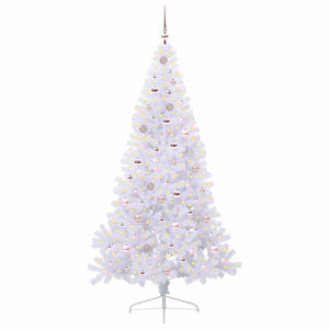Albero di Natale artificiale Bianco 210 cm PVC e Acciaio 3426823