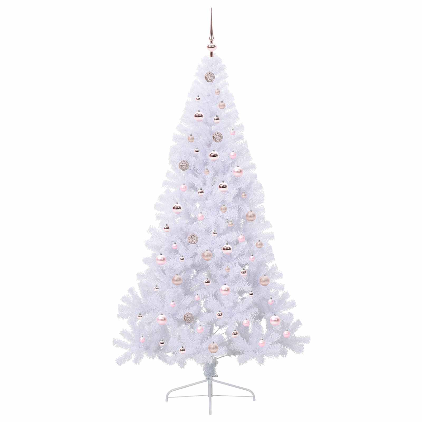 Albero di Natale artificiale Bianco 210 cm PVC e Acciaio 3426823
