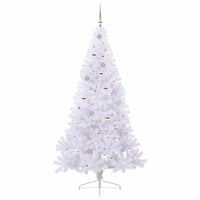 Albero di Natale artificiale Bianco 210 cm PVC e Acciaio 3426823