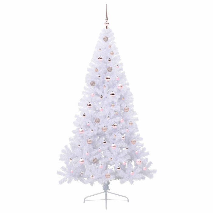 Albero di Natale artificiale Bianco 210 cm PVC e Acciaio 3426823