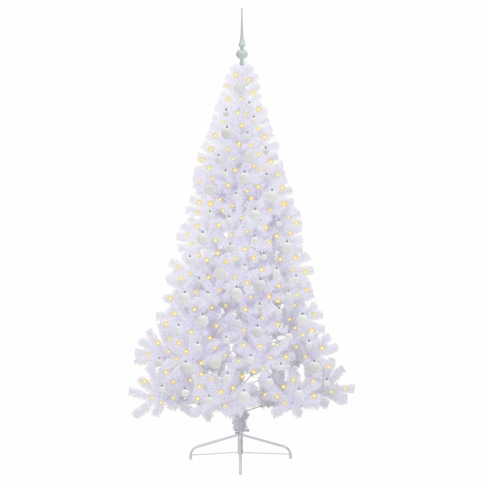 Albero di Natale artificiale Bianco 210 cm PVC e Acciaio 3426824