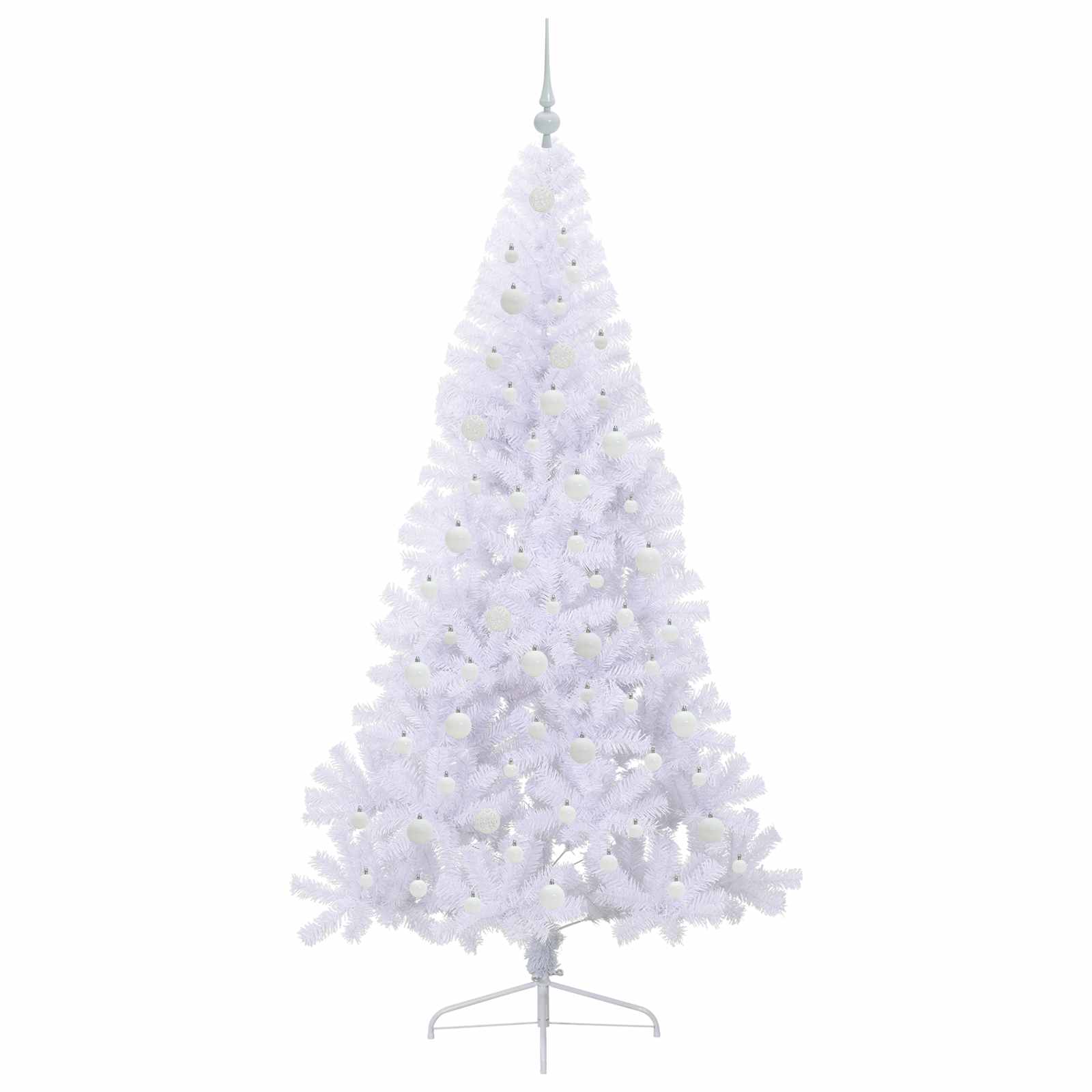 Albero di Natale artificiale Bianco 210 cm PVC e Acciaio 3426824