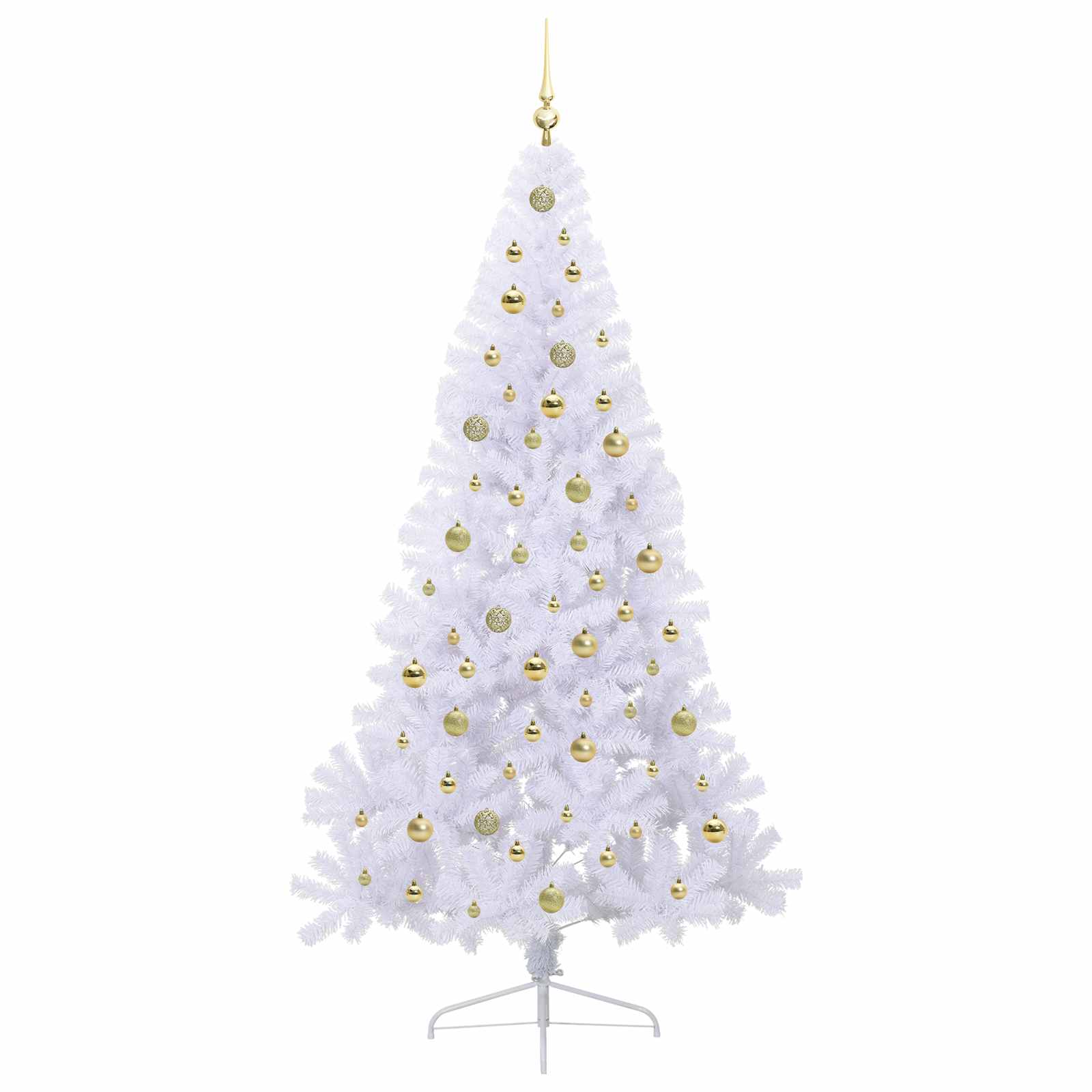 Albero di Natale artificiale Bianco 210 cm PVC e Acciaio 3426825