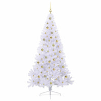 Albero di Natale artificiale Bianco 210 cm PVC e Acciaio 3426825