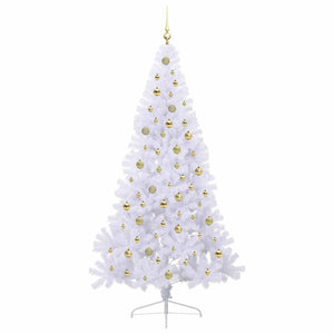 Albero di Natale artificiale Bianco 210 cm PVC e Acciaio 3426825