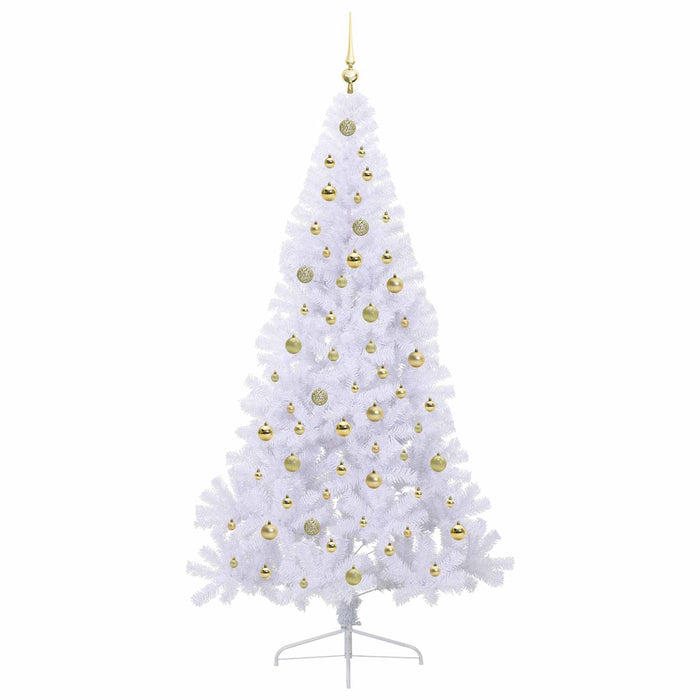 Albero di Natale artificiale Bianco 210 cm PVC e Acciaio 3426825