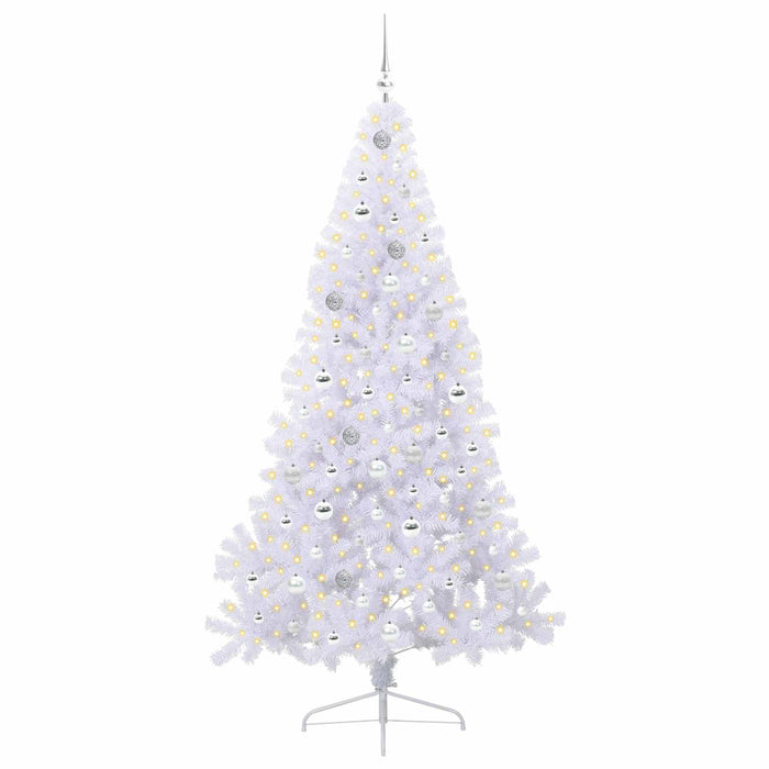 Albero di Natale artificiale Bianco 210 cm PVC e Acciaio 3426826